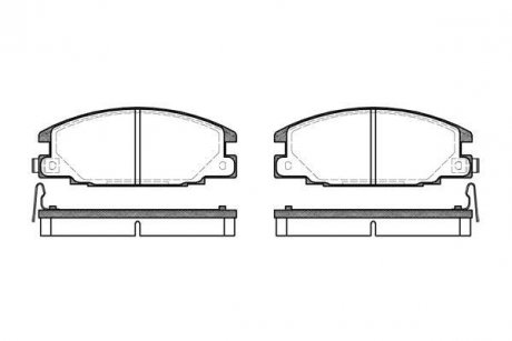 Гальмівні колодки, дискове гальмо (набір) REMSA 023804 (фото 1)
