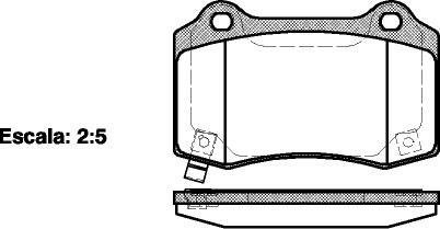 Тормозные колодки дисковые зад. Jeep Commander, Grand Cherokee III 3.0Crd-5.7 06.05-12.10 REMSA 043454 (фото 1)