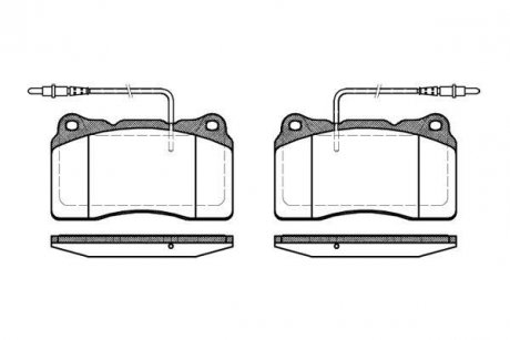 Колодки тормозные перед. Peugeot 607 3.0 24V (309x29mm) REMSA 066614