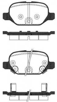 Тормозные колодки, дисковый тормоз (набор) REMSA 072732 (фото 1)