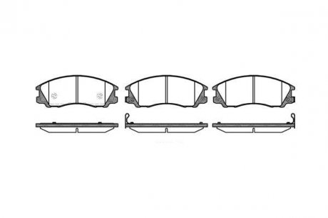 К-кт перед. гальм. колодок Hyundai Terracan 2.5TDIC 01-/H-1 01- REMSA 077132