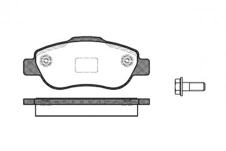 Колодки тормозные передние дисковые FIAT Panda 03-12,PANDA (169) 03-н.в.,PANDA Van (169) 04-н.в. REMSA 1100.00