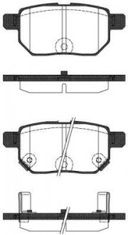 Тормозные колодки, дисковый тормоз (набор) REMSA 128622 (фото 1)