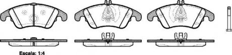 Колодка тормозов. диск. MB C-CLASS (W 204) 200-350 07-, E-CLASS (W212) 200-350 08 - передн. (выр-во REM REMSA 1304.00 (фото 1)