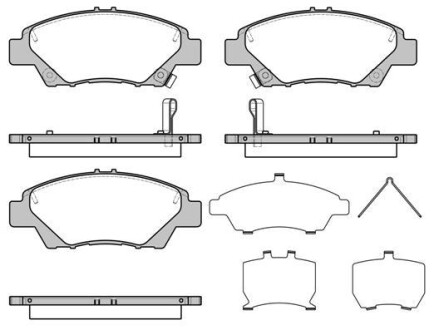 Колодки гальмівні (передні) Honda Jazz 01- (Akebono) REMSA 135842