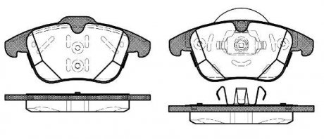 Гальмівні колодки, дискове гальмо (набір) REMSA 148200