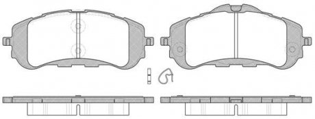 Тормозные колодки дисковые перед. Peugeot 308 II 1.2-2.0D 2013- REMSA 155900