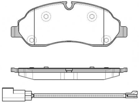 Тормозные колодки дисковые перед. FORD TRANSIT 2.0D/2.2D 08.13- REMSA 160202 (фото 1)