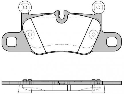 Колодки гальмівні (задні) Porsche 911 12-/Cayenne Coupe 19- (Brembo) (з балансиром) REMSA 171400