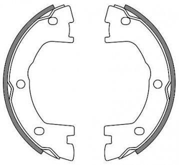 Колодки гальмівні барабанні (комплект 4 шт) REMSA 464000