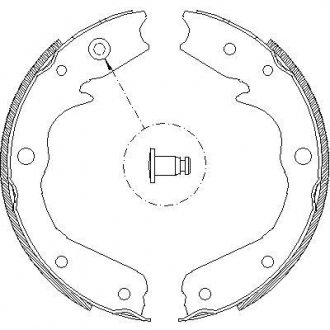 Тормозные колодки ручного тормоза REMSA 470900