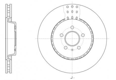 Диск тормозной AUDI A4 1.8 2.0 07-,A5 2.0-3.0 09-,A6 2010- передн. REMSA 6149310