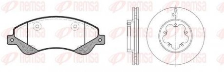 Комплект гальм, дисковий гальмівний механізм REMSA 8125100 (фото 1)