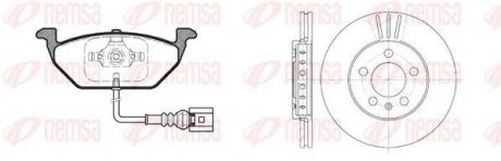 Комплект гальмівний передн. AUDI A3 96-;SEAT TOLEDO 98-;SKODA FABIA 99-,OCTAVIA REMSA 863310