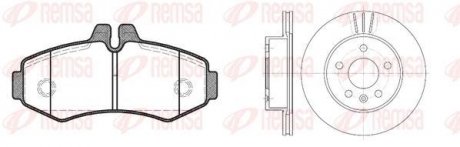 Комплект гальм, дисковий гальмівний механізм REMSA 870100 (фото 1)