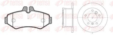 Комплект тормозов, дисковый тормозной механизм REMSA 873301 (фото 1)