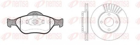 Комплект гальм, дисковий гальмівний механізм REMSA 876600