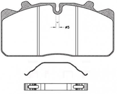 Тормозные колодки, дисковый тормоз (набор) REMSA JCA65800 (фото 1)