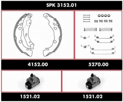 Комплект тормозов, барабанный тормозной механизм REMSA SPK315201