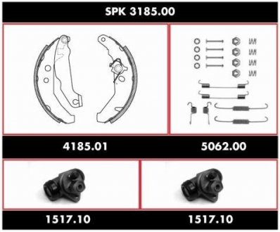 Комплект тормозов, барабанный тормозной механизм REMSA SPK318500