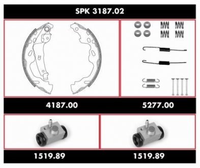 Комплект тормозов, барабанный тормозной механизм REMSA SPK318702