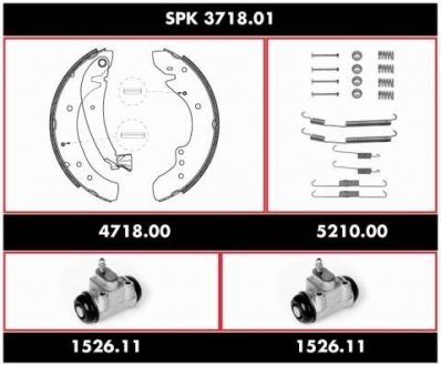 Комплект тормозов, барабанный тормозной механизм REMSA SPK371801