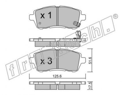 Тормозные колодки, дисковый тормоз (набор) ROADHOUSE 2128110 (фото 1)