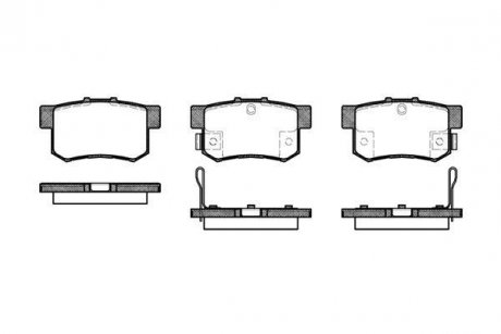 Тормозные колодки, дисковый тормоз (набор) ROADHOUSE 232532 (фото 1)