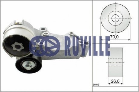 Натяжная планка, поликлиновой ремень RUVILLE 55260 (фото 1)