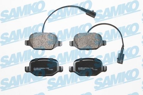 Тормозные колодки, дисковый тормоз (набор) SAMKO 5SP1661