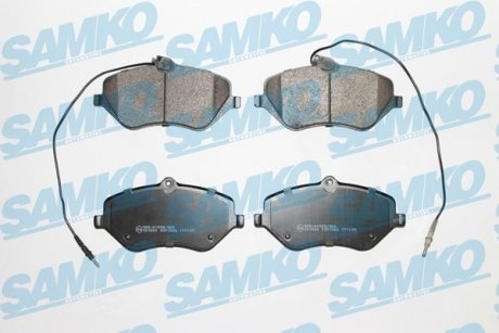 Тормозные колодки, дисковый тормоз (набор) SAMKO 5SP1666 (фото 1)