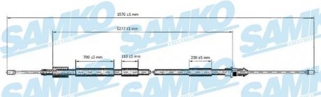 Трос ручного тормоза.r. XSARA /P/ 1545/1280 SAMKO C0119B