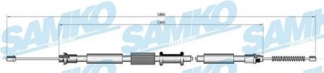 Трос ручного тормоза.r. SAMKO C0658B