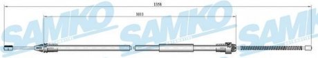 Трос ручного гальма.r. CLIO II /L/ 1340/1000 bкbny SAMKO C0683B