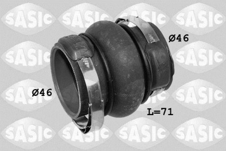 Патрубок интеркулера CITROEN 1,6HDI C2/C3 05- SASIC 3330046