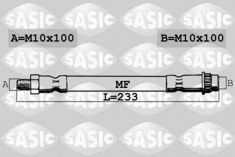 Шланг гальмівний SASIC 6600002