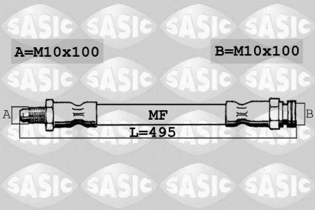 Шланг гальмівний SASIC 6600016