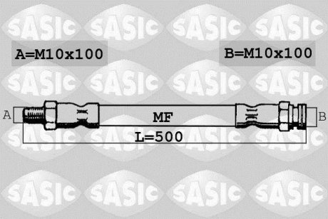 Шланг тормозной SASIC 6600017