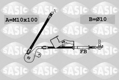 Шланг гальмівний SASIC 6600029