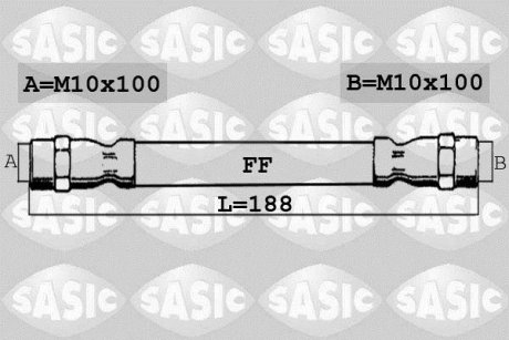 Шланг тормозной SASIC 6604002