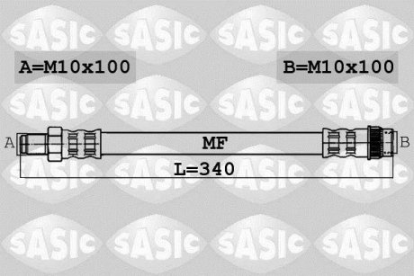 Шланг тормозной SASIC 6604010