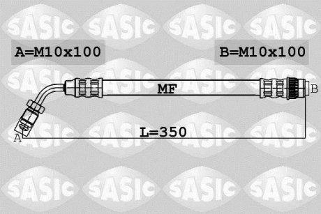 Шланг тормозной SASIC 6604019