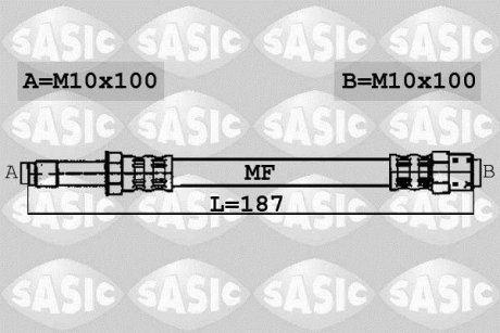 Шланг тормозной SASIC 6606006