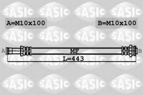 Шланг тормозной SASIC 6606011