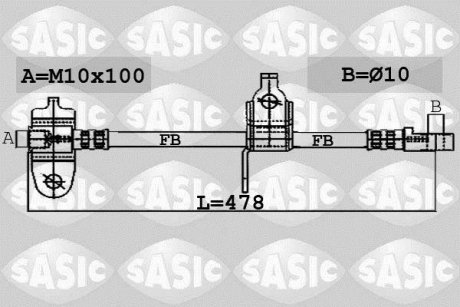 Шланг гальмівний SASIC 6606032