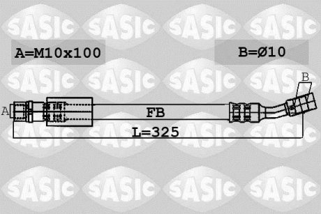 Шланг тормозной SASIC 6606048