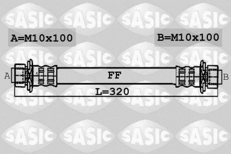 Шланг гальмівний SASIC 6606059