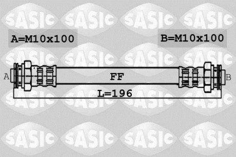 Шланг тормозной SASIC 6606069