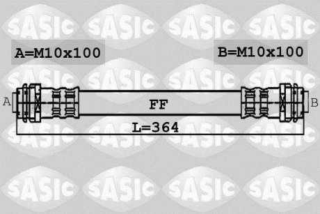 Шланг тормозной SASIC 6606072