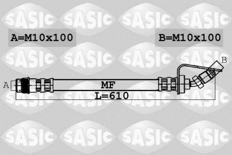 Шланг тормозной SASIC 6606075